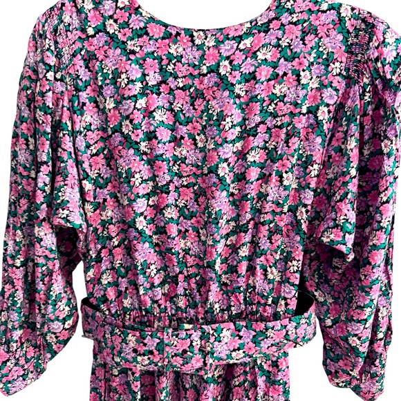 E.D. Michaels Vintage Floral Midi Dress Romantic Cottagecore Prairie Retro - Picture 5 of 12